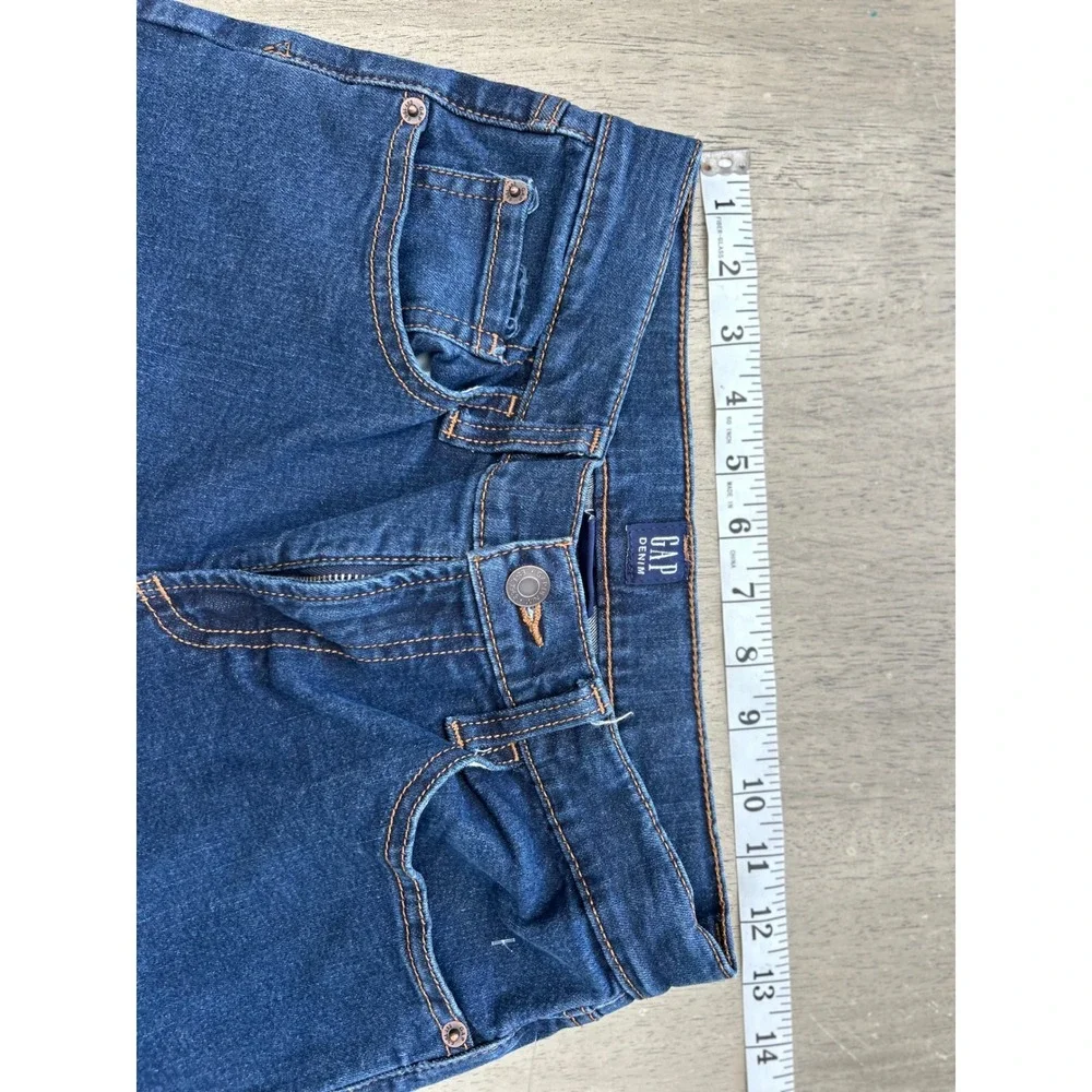 Gap Denim Boys Stretch Straight Jeans Dark Wash Size 16 Regular Blue Pants